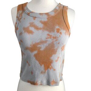 Shelbe Shop Earth Cropped Ribbed Tank Top - Tie Dye Organic Cotton
